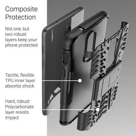 Olixar ArmourDillo OnePlus 6 Protective Deksel - Svart
