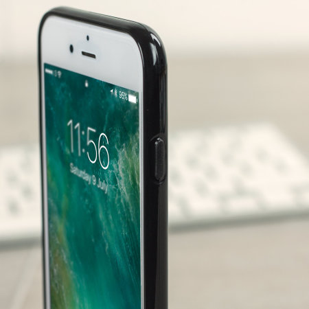 Olixar FlexiShield iPhone 7 Gel Hülle in Jetschwarz