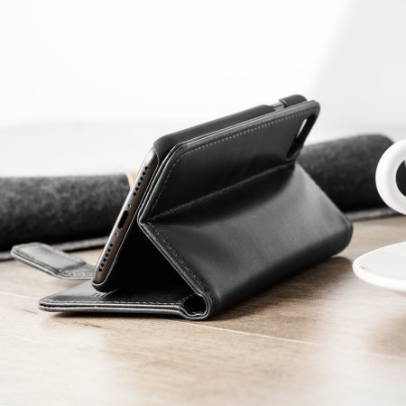 Olixar Genuine Leather iPhone 7 Wallet Case - Black