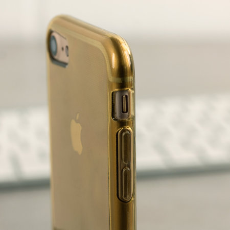 Coque iPhone 7 Olixar FlexiShield en gel – Or