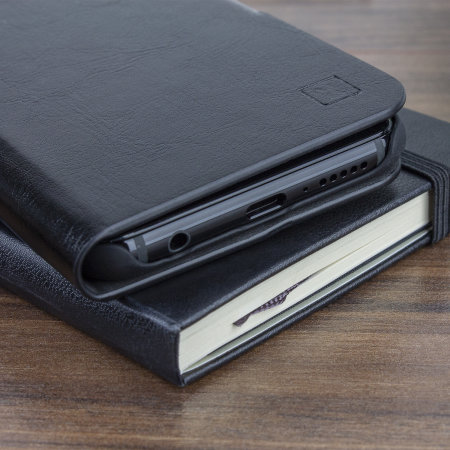 Olixar Leather-Style Huawei Honor 10 Wallet Case - Black