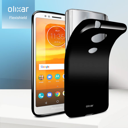 Olixar FlexiShield Motorola Moto E5 Plus Gel Case - Solid Black