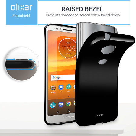 Coque Motorola Moto E5 Olixar FlexiShield en gel – Noire