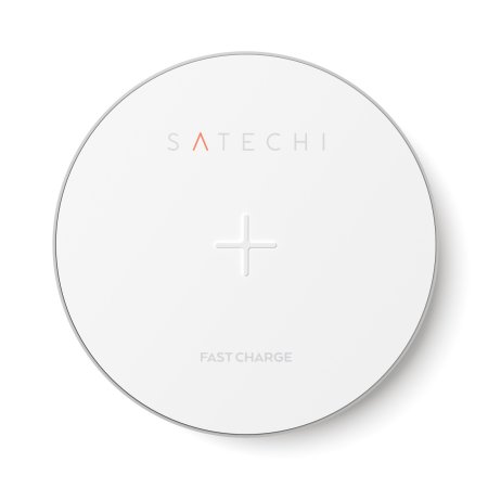 Satechi Portable iPhone 8 Plus Qi Trådlös Snabbladdningsplatta- Silver