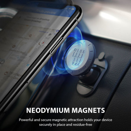 Ringke Gear Flexi Compact 360° Magnetic Car Mount Phone Holder - Black
