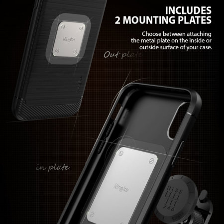 Ringke Gear Flexi Compact 360° Magnetic Car Mount Phone Holder - Black