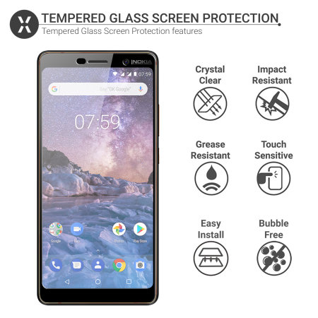 Olixar Nokia 7 Plus Tempered Glass Skärmskydd
