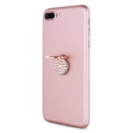 Funda iPhone 8 Plus / 7 Plus LoveCases Diamond Ring - Oro Rosa