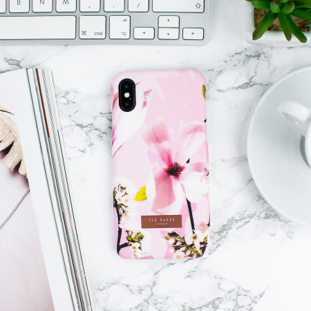 Ted Baker Zoeni iPhone X Soft Feel Shell Case - Fairy Tale Pink