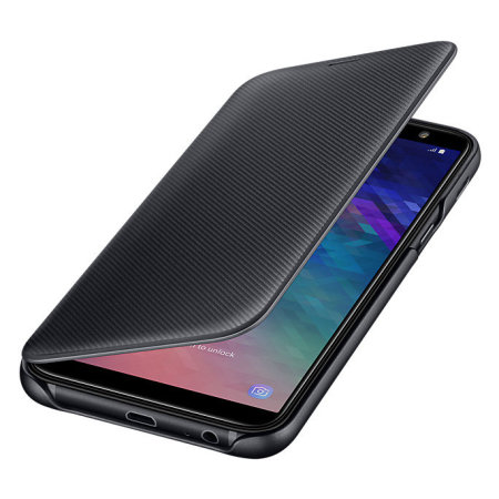 Official Samsung Galaxy A6 2018 Wallet Cover Case - Black