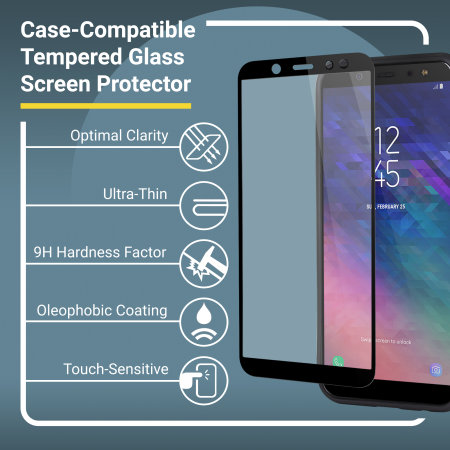 Samsung Galaxy A6 2018 Case & Glass Screen Protector - Olixar Sentinel
