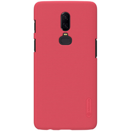 Nillkin Super Frosted OnePlus 6 Shell Case & Screen Protector - Red