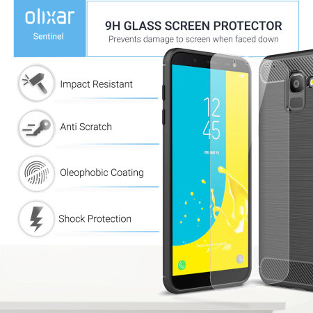 Coque Samsung Galaxy J6 2018 Olixar Sentinel avec en verre trempé