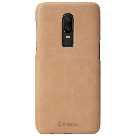 Krusell Sunne OnePlus 6 Slim Premium Leather Cover Case - Nude
