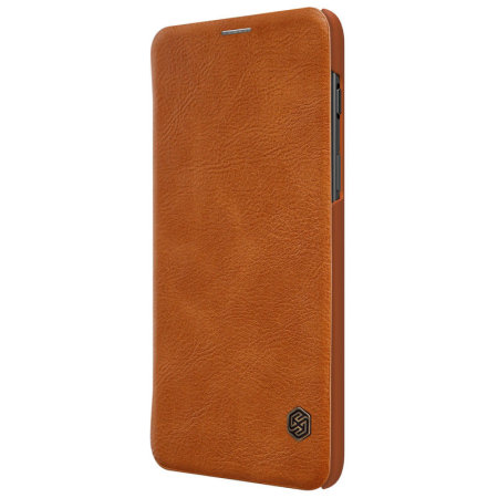 Nillkin Qin Series Genuine Leather OnePlus 6 Wallet Case - Tan