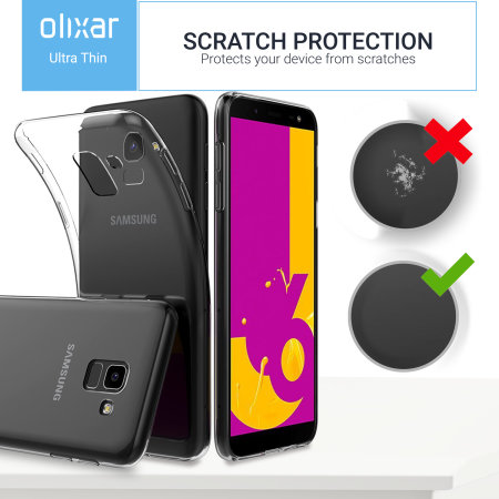 Funda Samsung Galaxy J6 2018 Olixar Ultra-Thin - Transparente