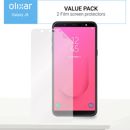 Olixar Samsung Galaxy J8 2018 Screen Protector 2-in-1 Pack