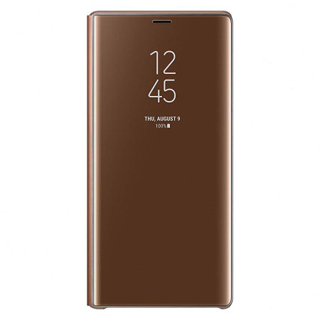 Official Samsung Galaxy Note 9 Clear View Standing Case - Brown