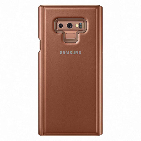 Funda Samsung Galaxy Note 9 Oficial Clear View Standing case - Marrón