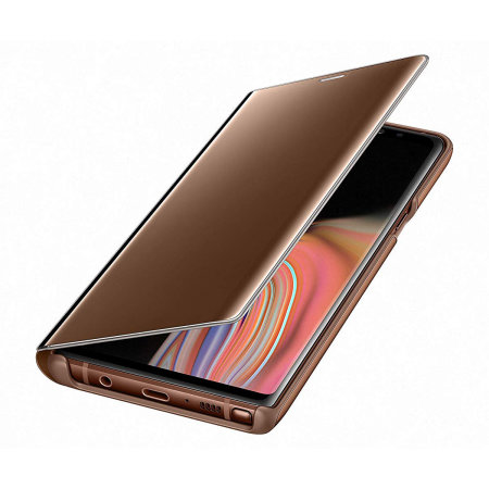 Officiële Samsung Galaxy Note 9 Clear View Case - Bruin