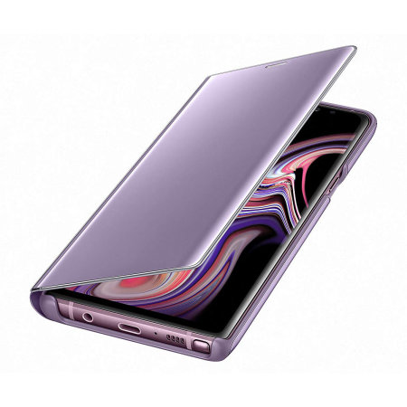 Official Galaxy Note 9 Clear View Standing Cover Skal - Lavendel
