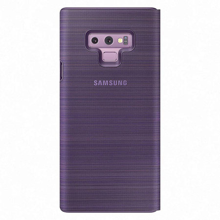 Official Samsung Galaxy Note 9 LED Flip Wallet Deksel - Lavendel
