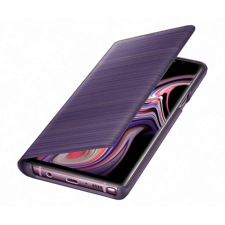 Official Samsung Galaxy Note 9 LED Flip Wallet Deksel - Lavendel
