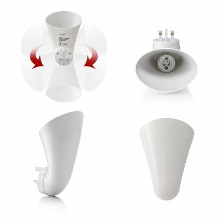 Auraglow Plug Socket Uplighting GU10 Wash Light Lamp - White