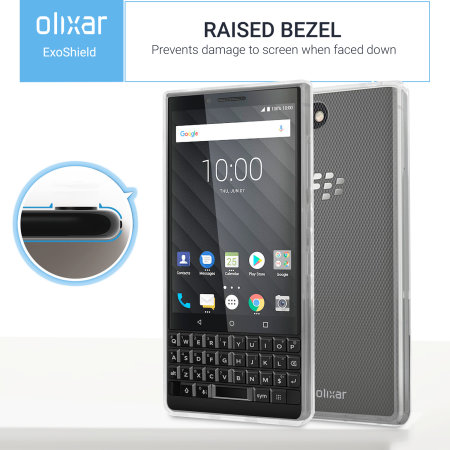 Olixar ExoShield Tough Snap-on Blackberry Key2 Case Crystal Clear