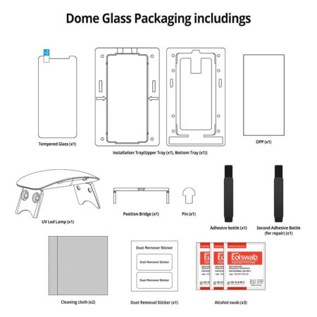 Whitestone Dome Glass Samsung Galaxy Note 8 Screen Protector - 2 Pack