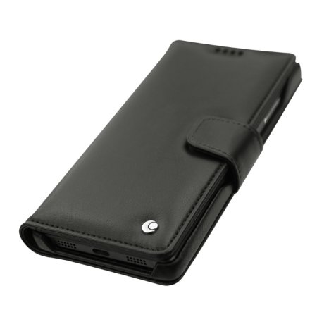 Housse Blackberry Key2 Noreve Tradition B portefeuille en cuir – Noire