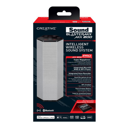 AXX200インテリジェント　ワイヤレス　サウンドシステム　スピーカー/NFC・マイク　Creative Labs社 Creative Sound BlasterAxx AXX200 Intelligent Wireless Sound System -  Portable speaker with Bluetooth and NFC