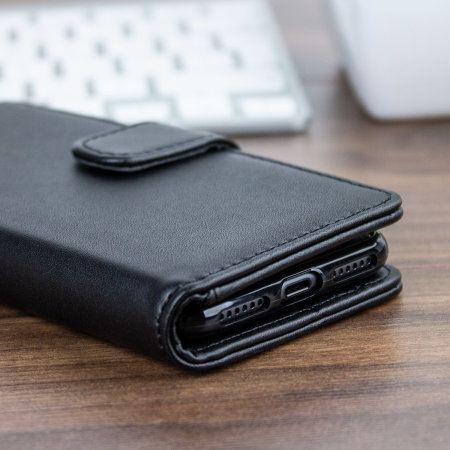 Olixar iPhone 8 Lederen Portemonnee Case - Zwart
