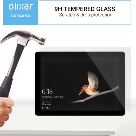 Olixar Microsoft Surface Go gehärtetes Glas Bildschirmschutzfolien