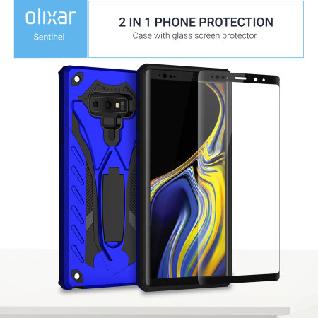 Samsung Galaxy Note 9 Case and Screen Protector Olixar Raptor - Blue