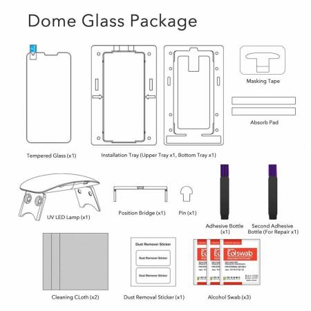 2 Protections d'écran Galaxy Note 9 Whitestone Dome Glass Full Cover