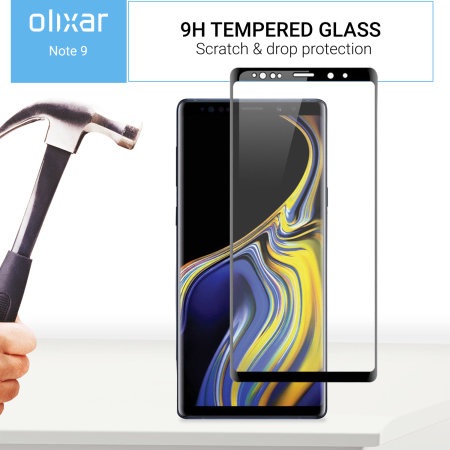 Olixar Samsung Galaxy Note 9 Full Screen Glasbeschermer - Zwart