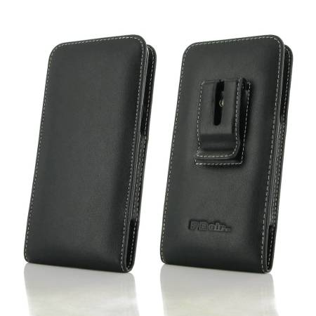 PDair Samsung Galaxy Note 9 Leather Pouch Case with Belt Clip - Black