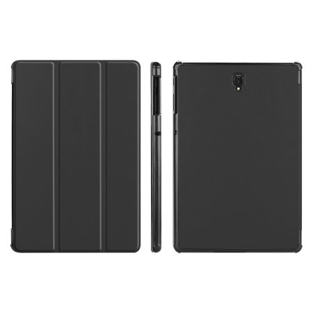 Olixar Leather-Style Samsung Galaxy Tab S4 Stand Case - Black