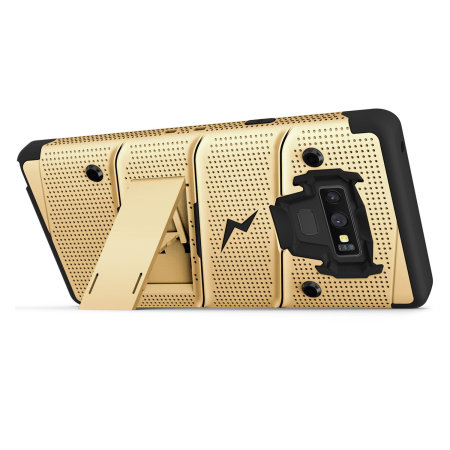 Coque Samsung Galaxy Note 9 Zizo Bolt Series avec clip ceinture – Or