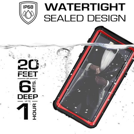 Ghostek Nautical Samsung Galaxy Note 9 Waterdichte Case - Zwart / Rood
