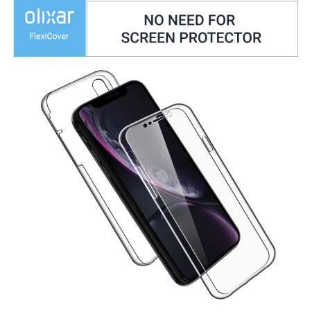 Olixar FlexiCover iPhone XR Complete Protection Case - Clear