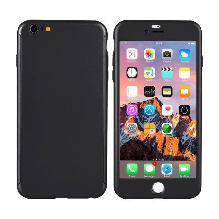 olixar x-trio full cover iphone 6s / 6 case & screen protector - black