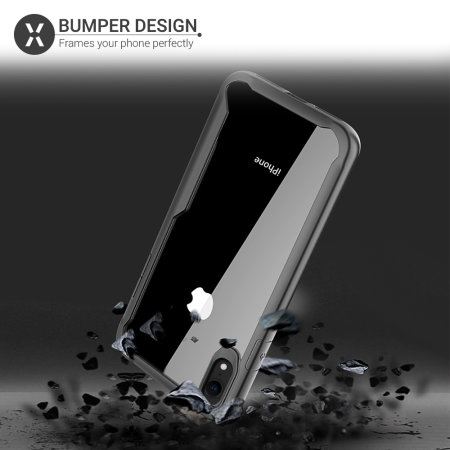 Olixar NovaShield iPhone XR Bumper Case - Black / Clear