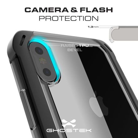 Ghostek Cloak 4 iPhone XS Deksel - Klar / Svart