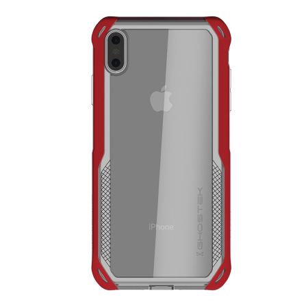 Coque iPhone XS Ghostek Cloak 4 – Coque robuste – Rouge / transparent
