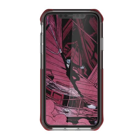 Ghostek Umhang 4 iPhone XR Strapazierfähige Hülle - Klar / Rot