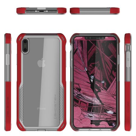 Ghostek Cloak 4 iPhone XS Max Tough Case - Clear / Red