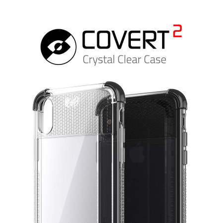 Coque iPhone XS Ghostek Covert 2 – Coque mince – Noir / transparent