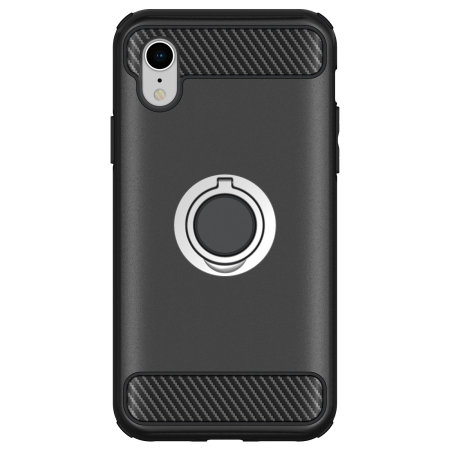 Olixar ArmaRing iPhone XR Finger Loop Tough Case - Black